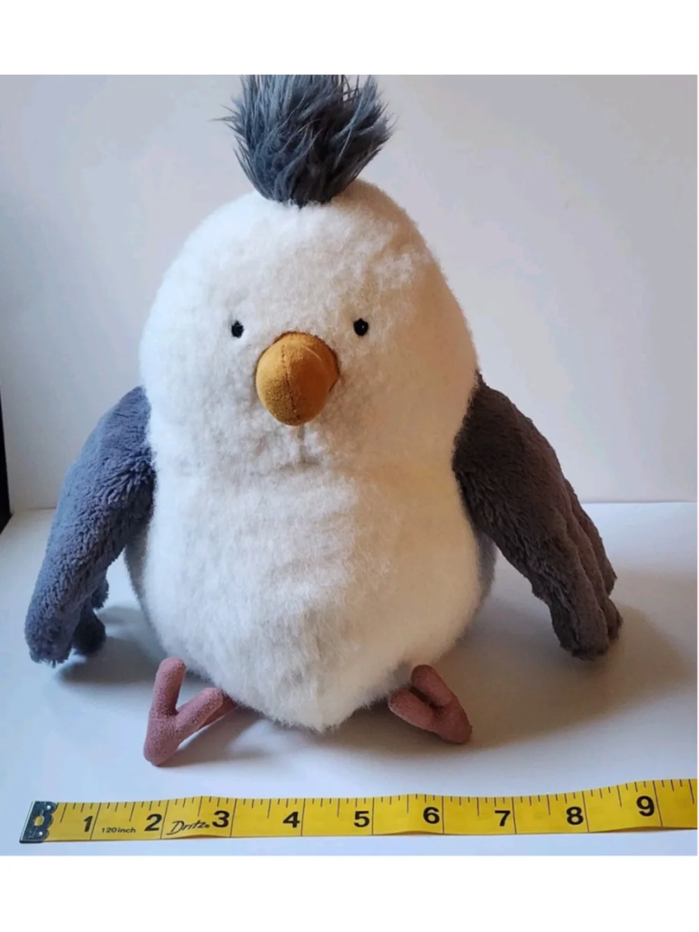 Authentic Jellycat Chip Seagull Medium Plush Soft Toy Bird White Gray